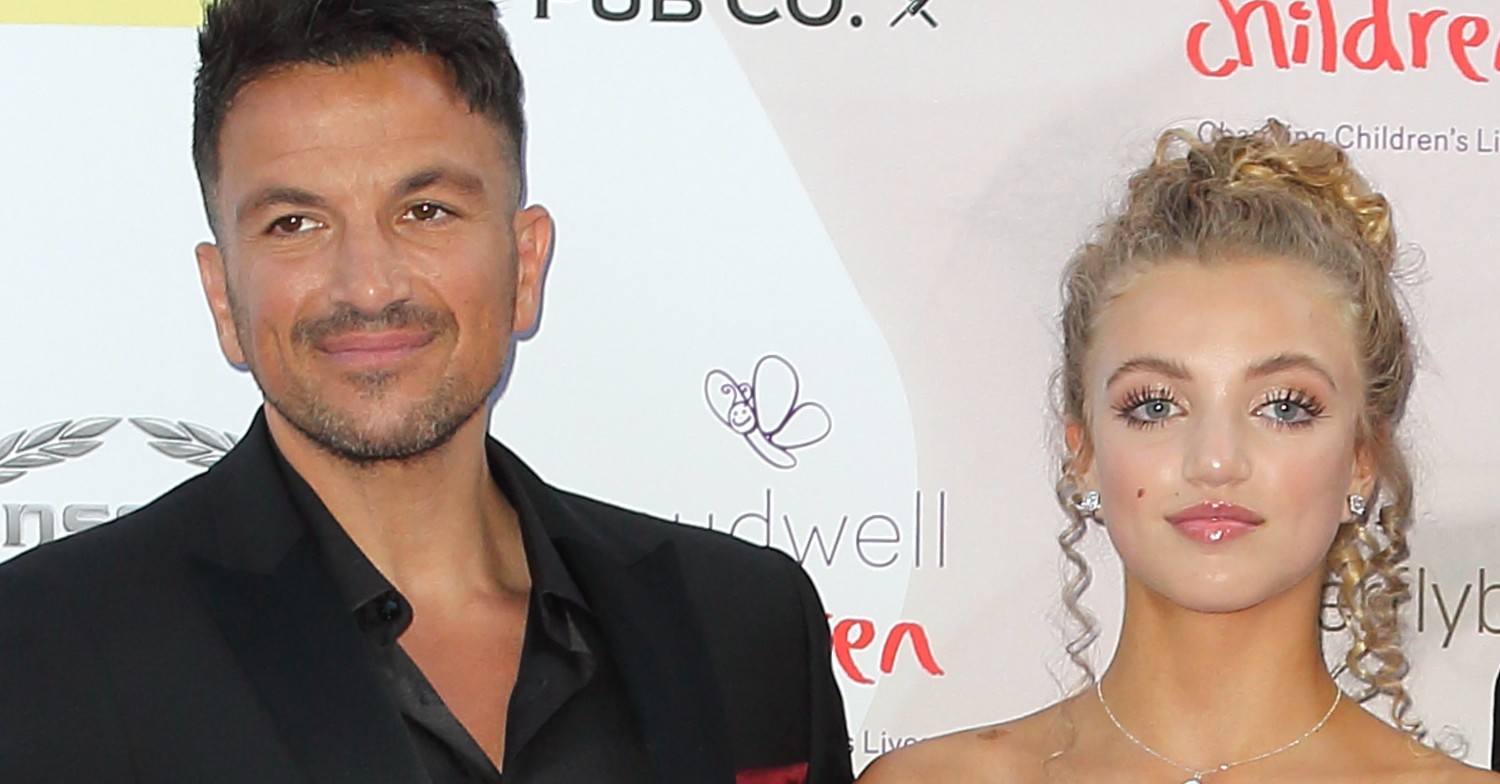 Peter Andre with his daughter Princess on the red carpet