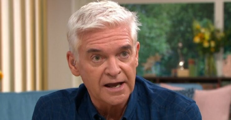Phillip Schofield looking serious on This Morning