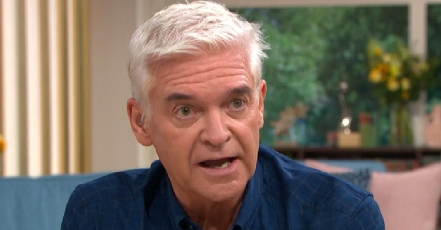 Phillip Schofield looking serious on This Morning