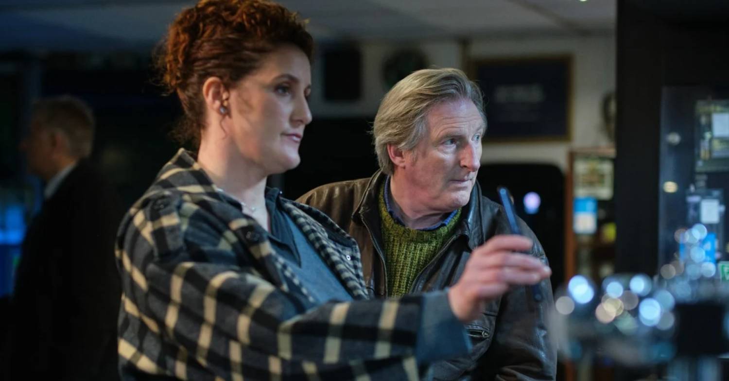 Bronagh Waugh alongside Adrian Dunbar in a scene from Ridley episode 2