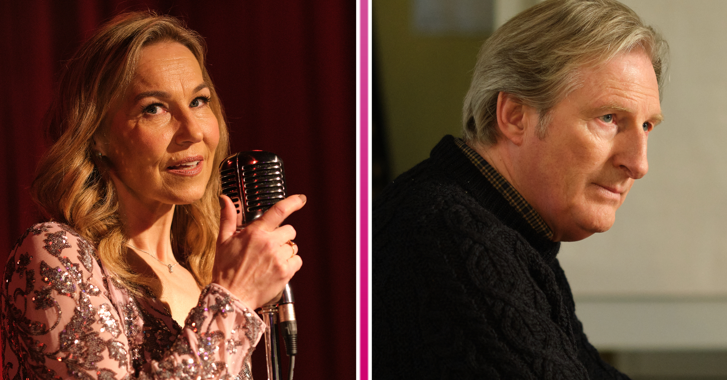 Joanna Riding as Eve Marbury, Adrian Dunbar as Alex Ridley in Ridley on ITV