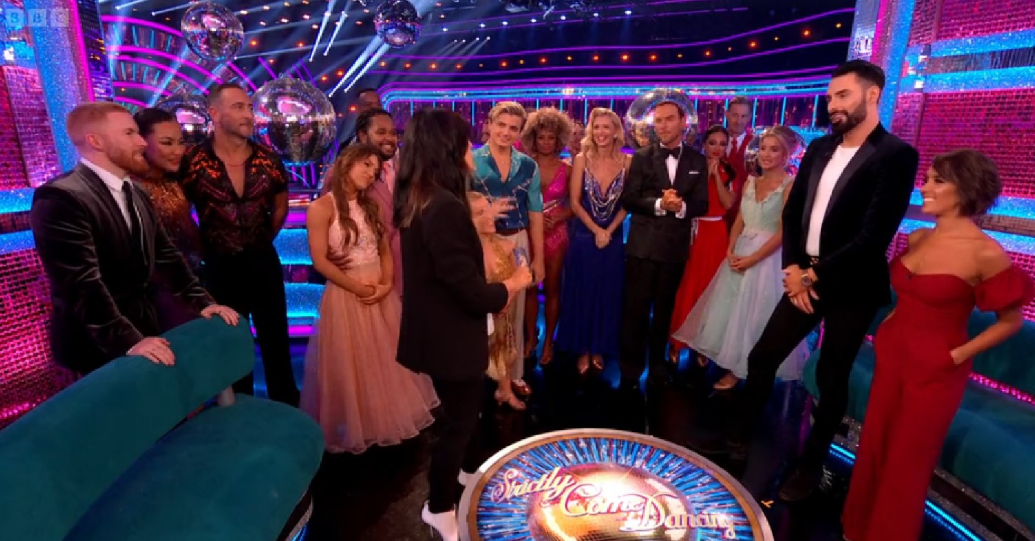 Rylan Clark and Janette Manrara speak to Claudia Winkleman on Strictly