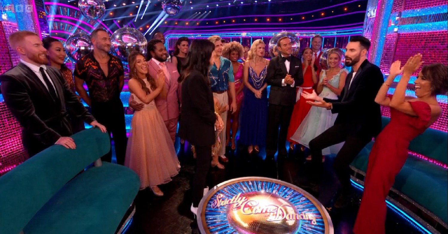 Rylan Clark and Janette Manrara speak to Claudia Winkleman on Strictly
