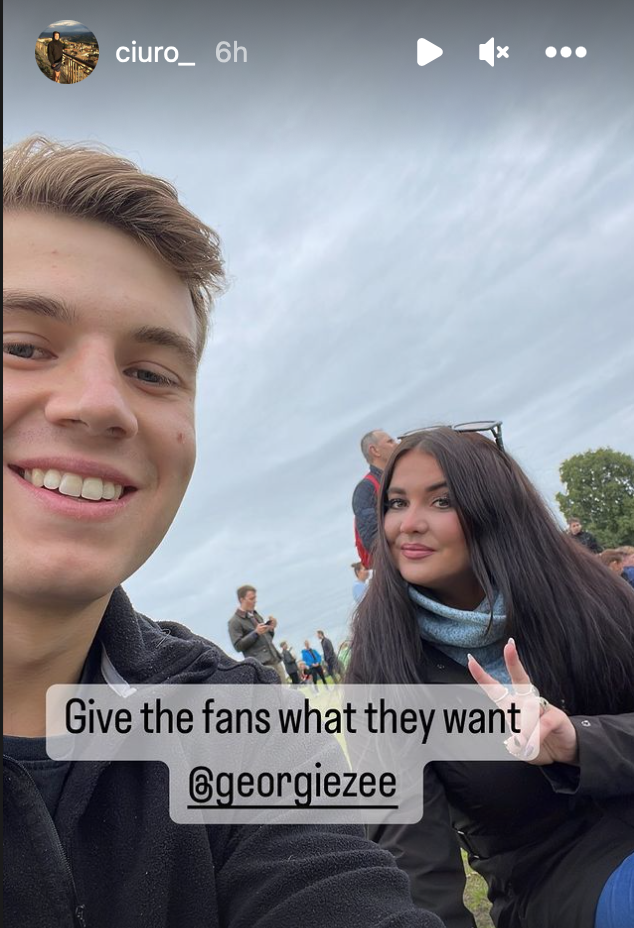 JAck and Zoe from the Queen's queue watching the funeral