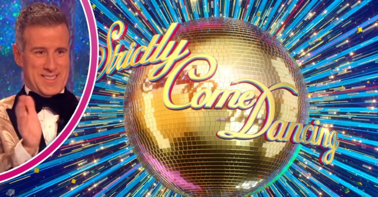 Strictly 2022 logo and Anton Du Beke on show