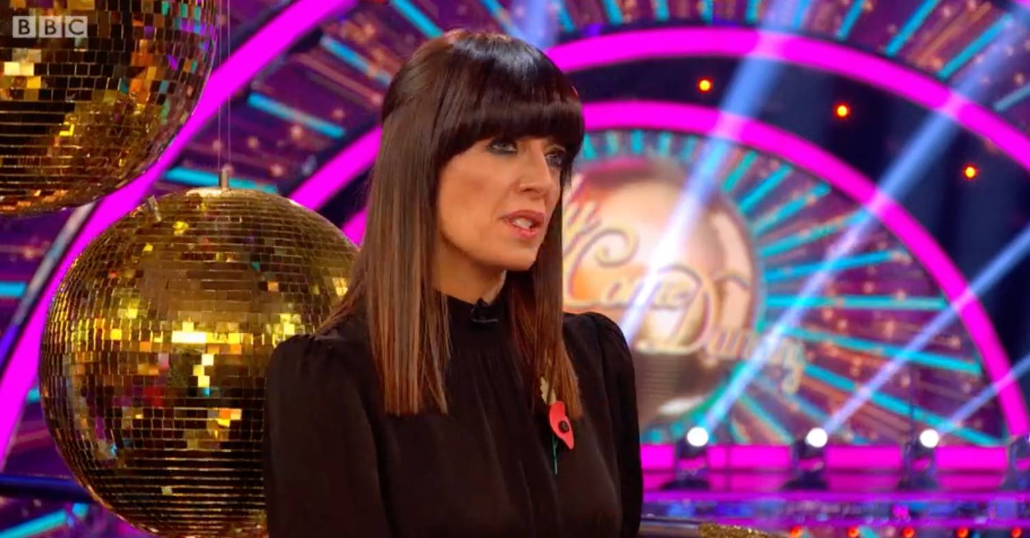 Strictly host Claudia Winkleman looks solemn