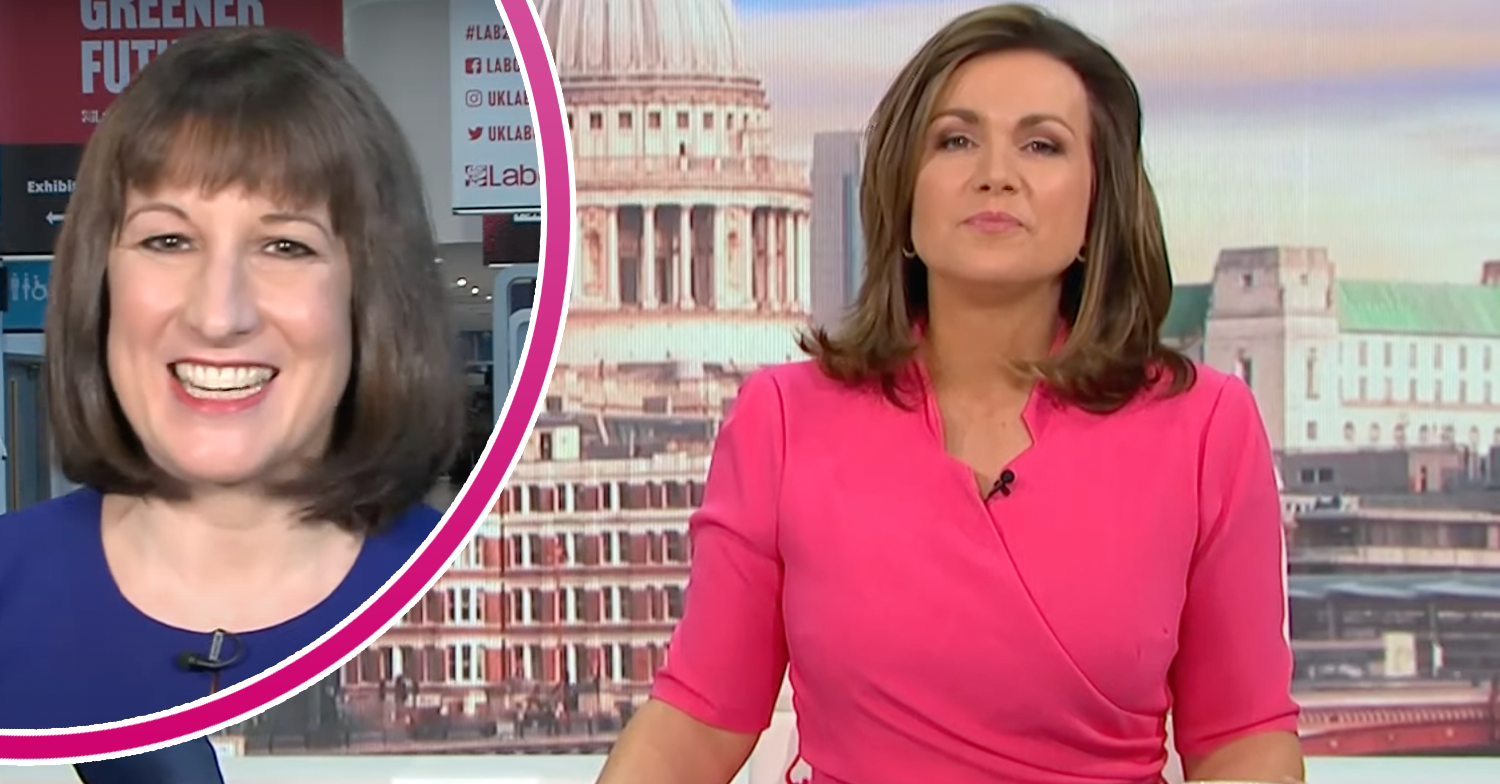 Susanna Reid in pink and guest inset