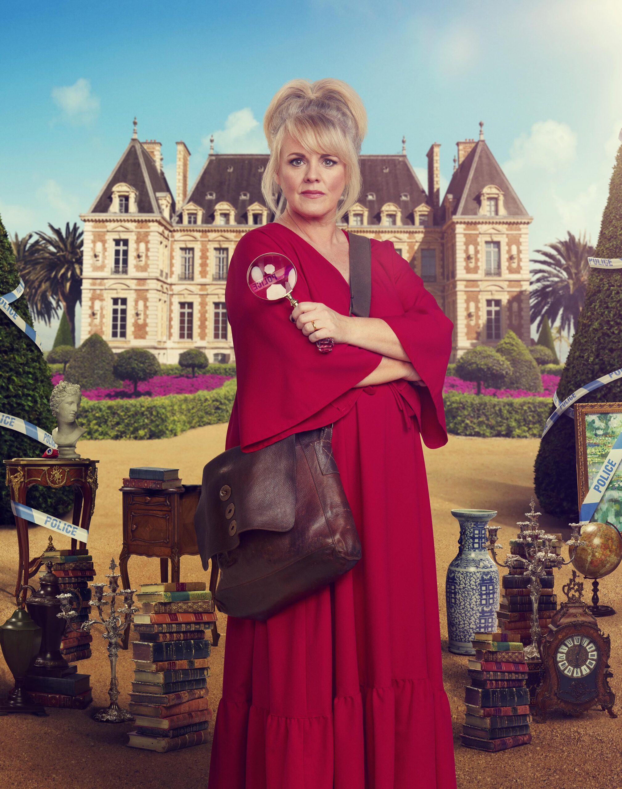 sally lindsay as jean white in promotional image for madame blanc mysteries