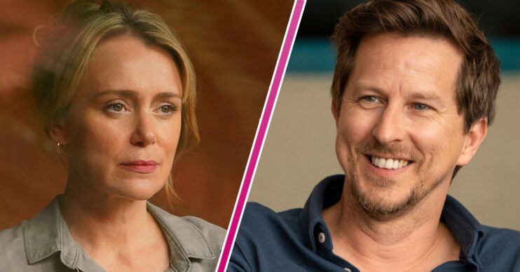 KEELEY Hawes and Lee Ingleby in promo shots for Crossfire on BBC One
