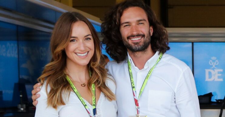 Joe Wicks and his wife smiling
