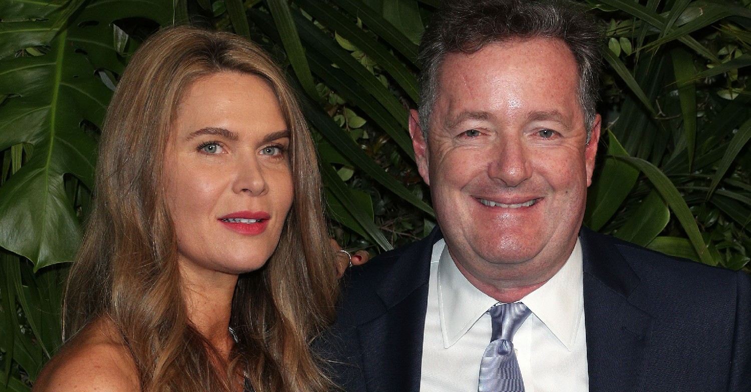 Piers Morgan and wife Celia Walden posing