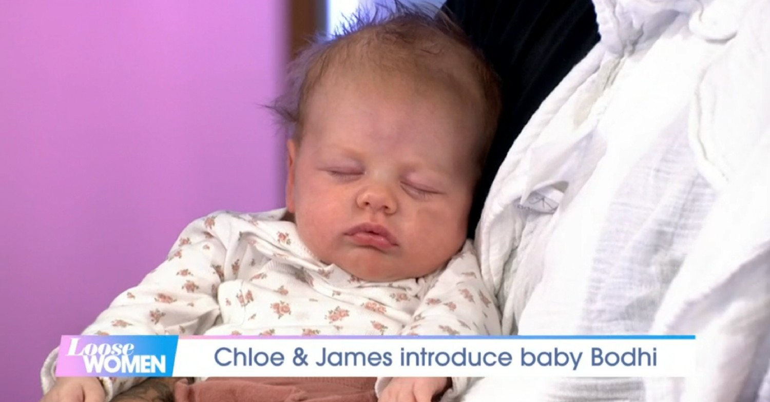 Chloe Madeley's baby on Loose Women today
