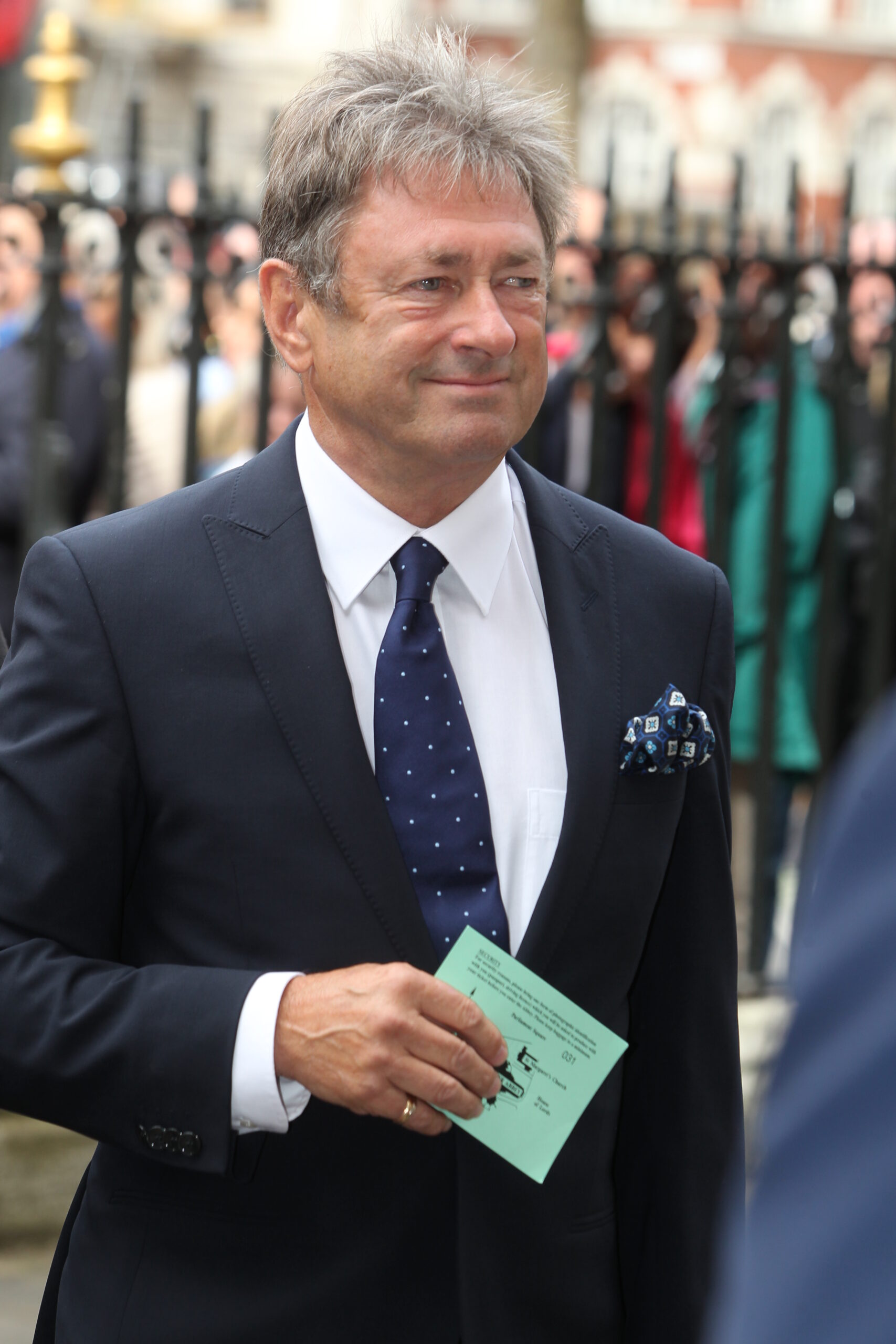 Alan Titchmarsh at the remembrance service for Sir Terry Wogan