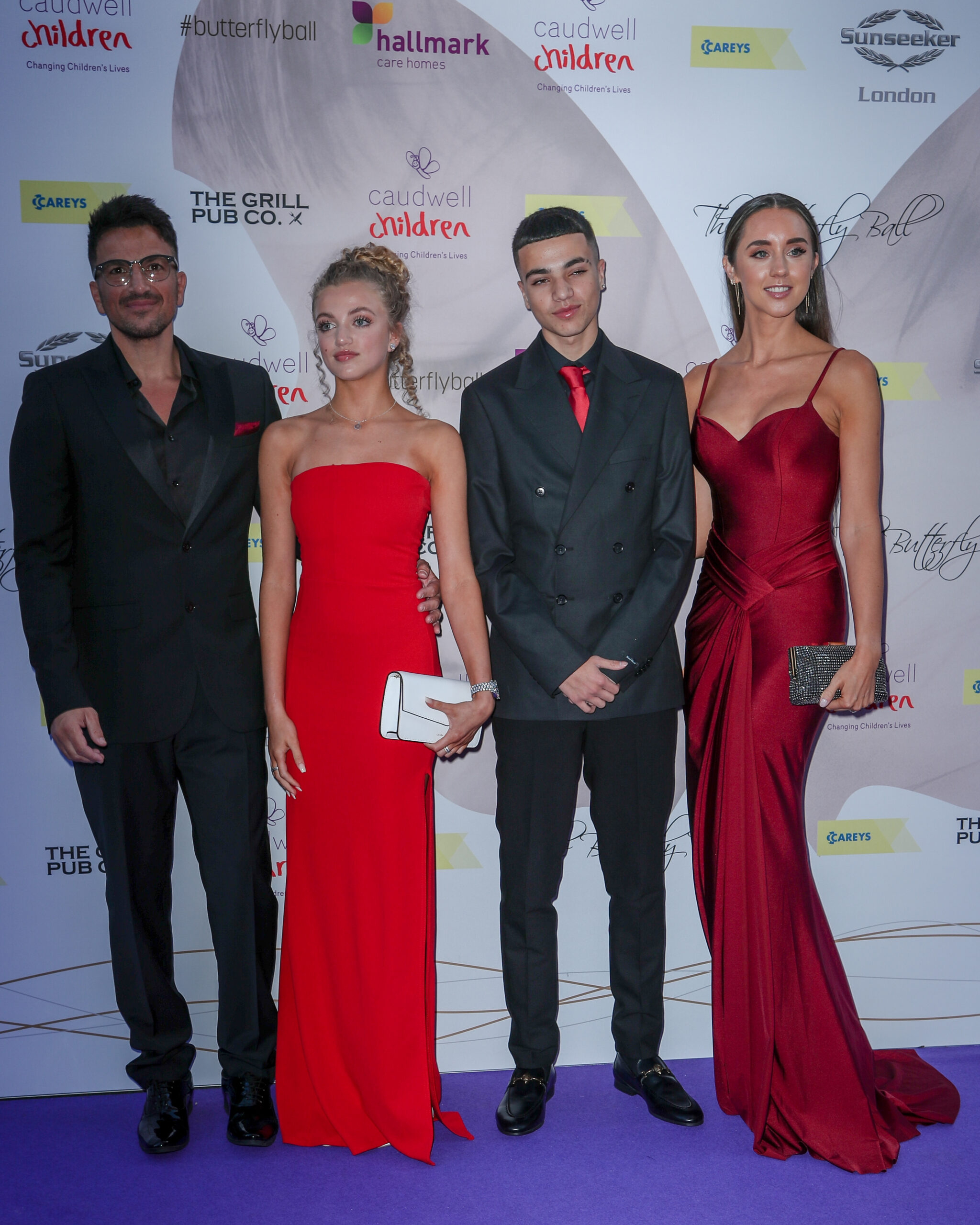 Peter Andre with his wife and two children