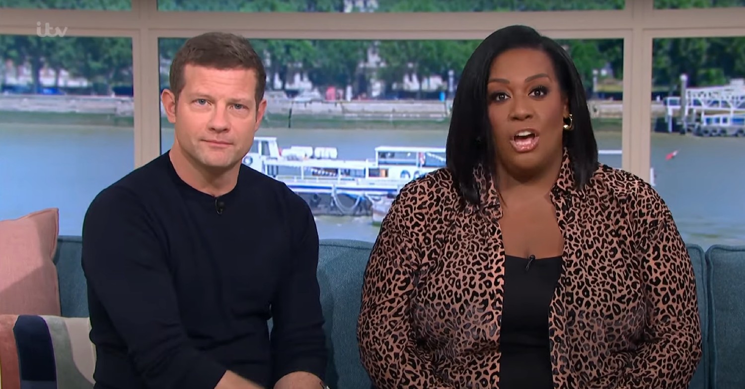 Dermot O'Leary and Alison Hammond speaking to camera on This Morning 