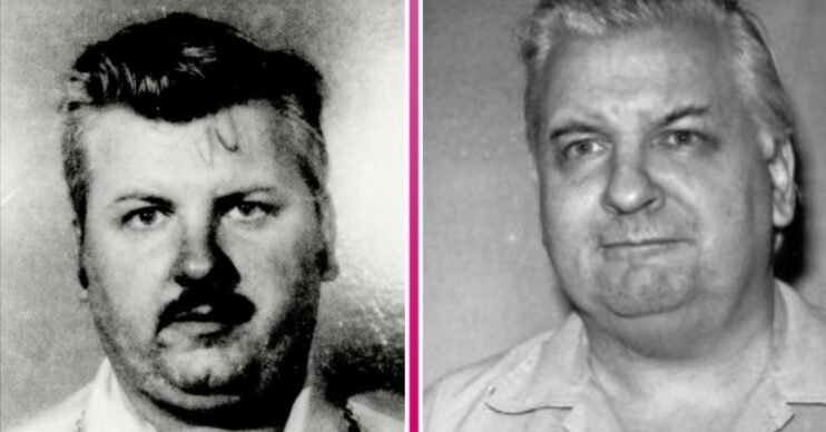 John Wayne Gacy with a blank facial expression in prison headshots