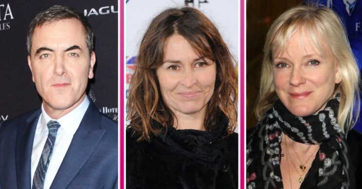 James Nesbitt, Helen Baxendale and Hermione Norris smiling