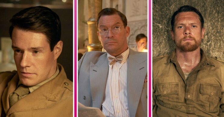 Connor Swindells, Dominic West and Jack O'Connell in SAS Rogue Heroes