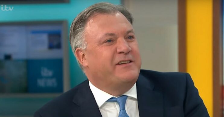 Ed Balls smiling on GMB today