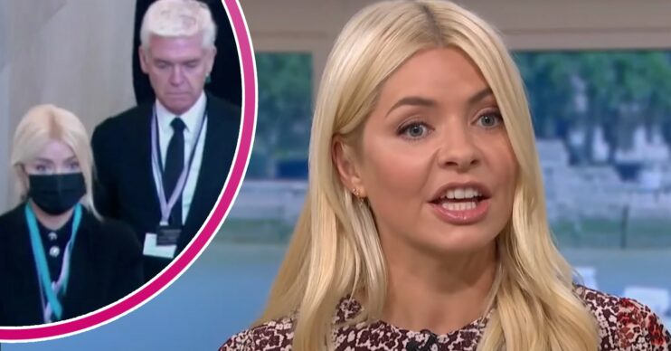 Holly Willoughby and Phillip Schofield in the queue to see the queen lying-in-state, Holly Willoughby on This Morning