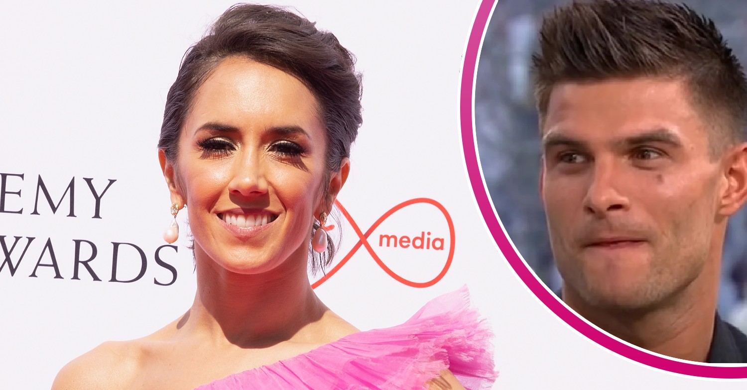 Janette Manrara smiling at a red carpet event and Aljaz Skorjanec on This Morning