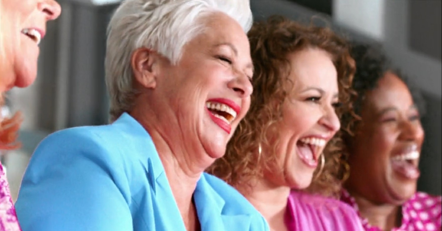 Denise Welch, Nadia Sawalha, Charlene White laughing on Loose Women today
