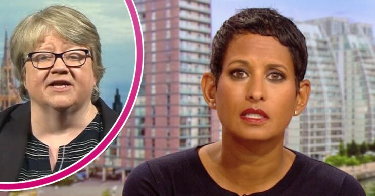Naga Munchetty, Therese Coffey on BBC Breakfast today