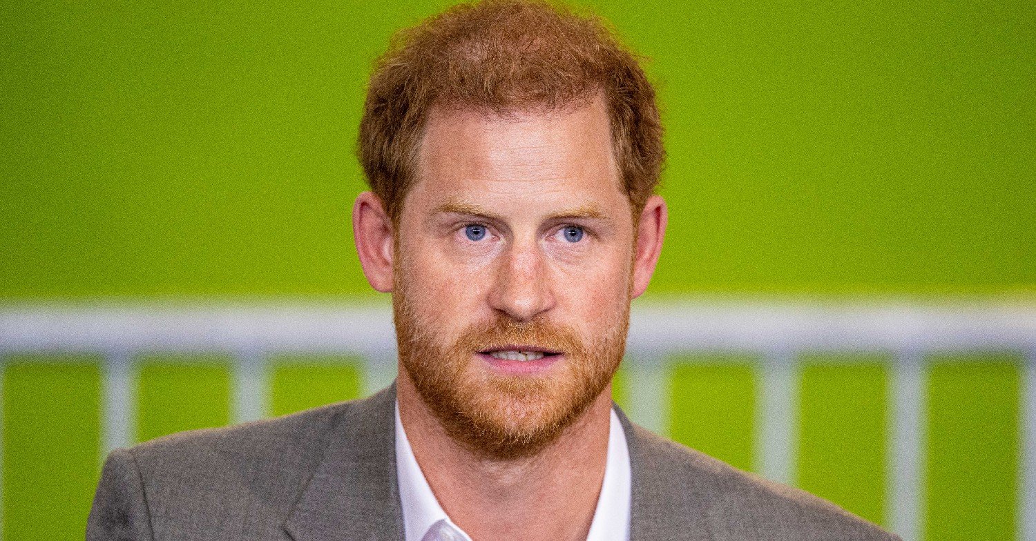 Prince Harry looking concerned 