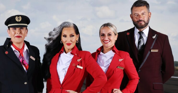Virgin Atlantic crew wearing their new uniforms