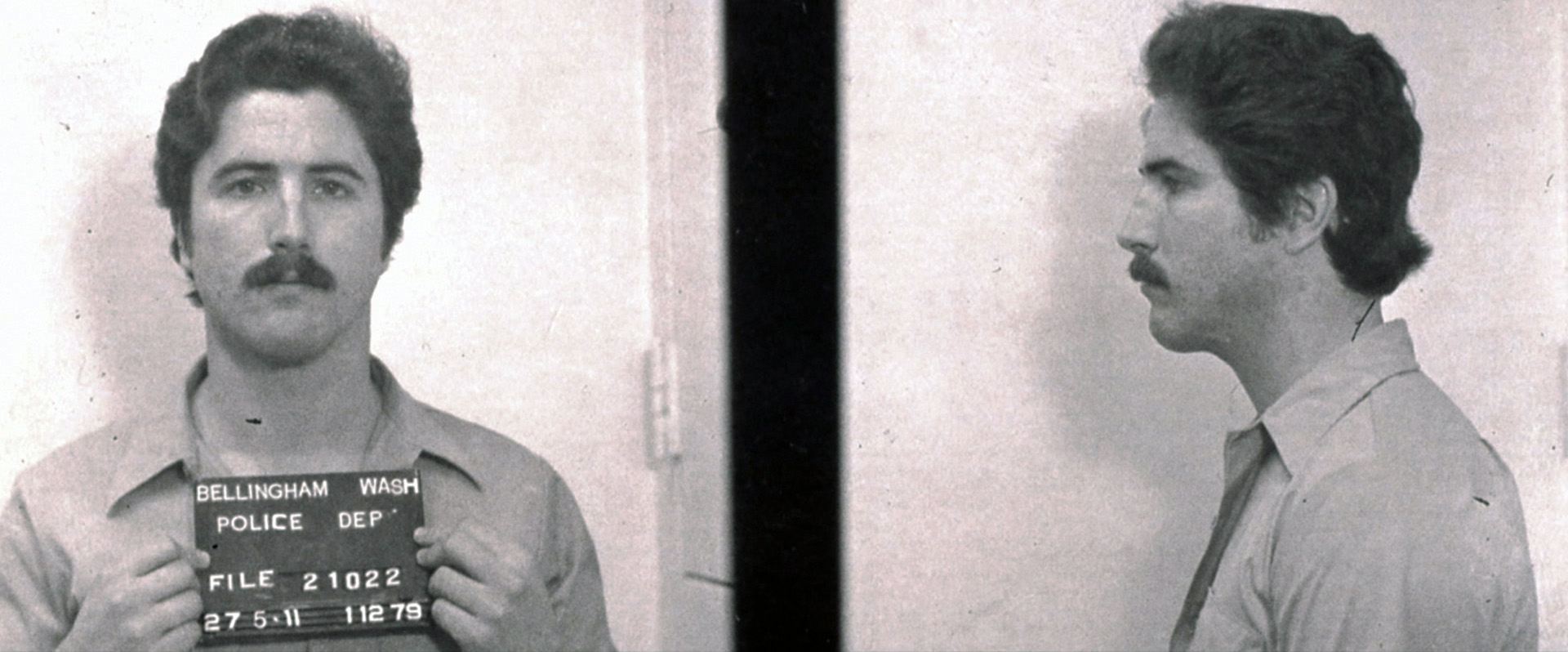 Ken Bianchi in his mugshot photos, his frowns in front and left profile