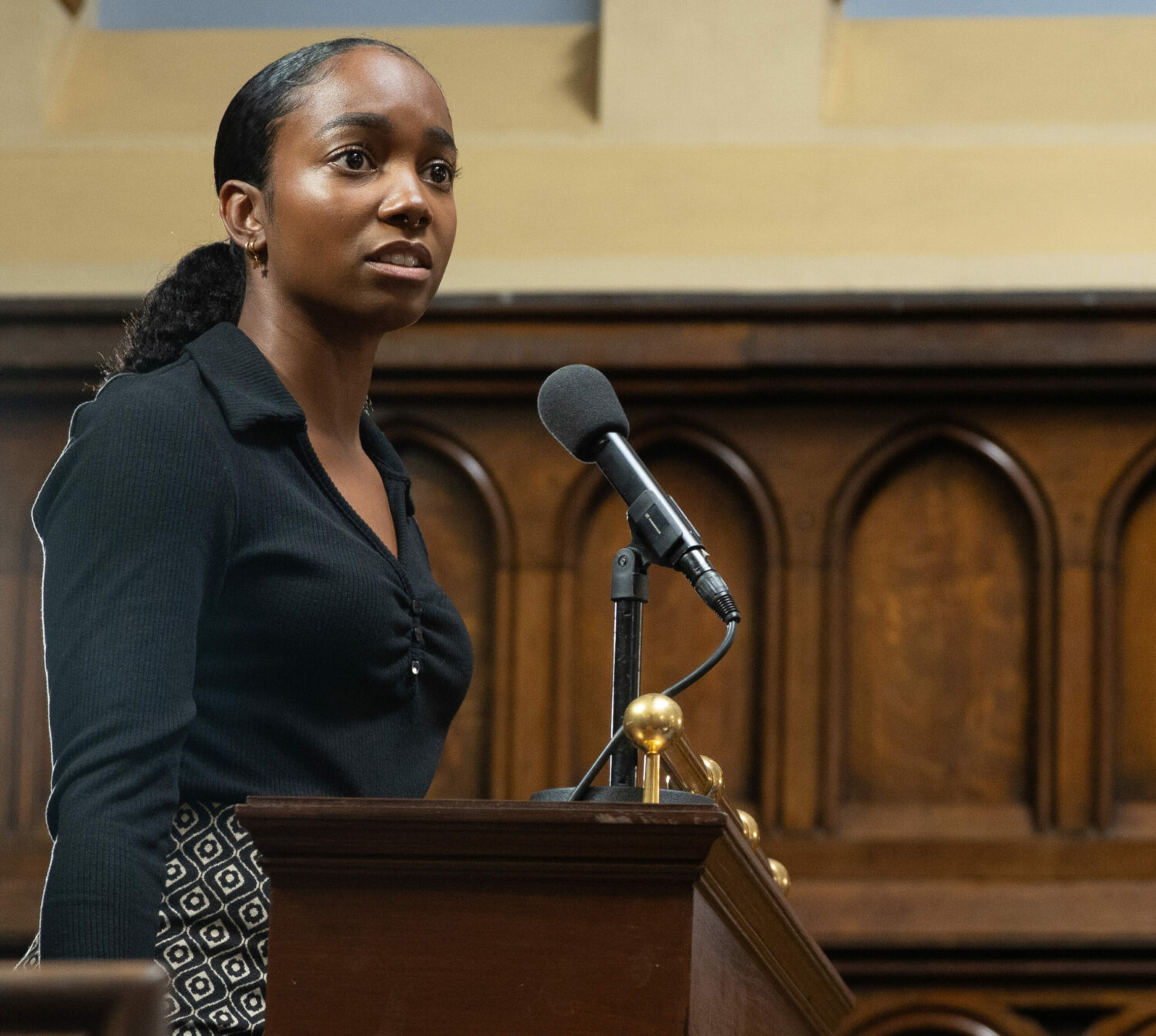 Naomi speaking in court Emmerdale