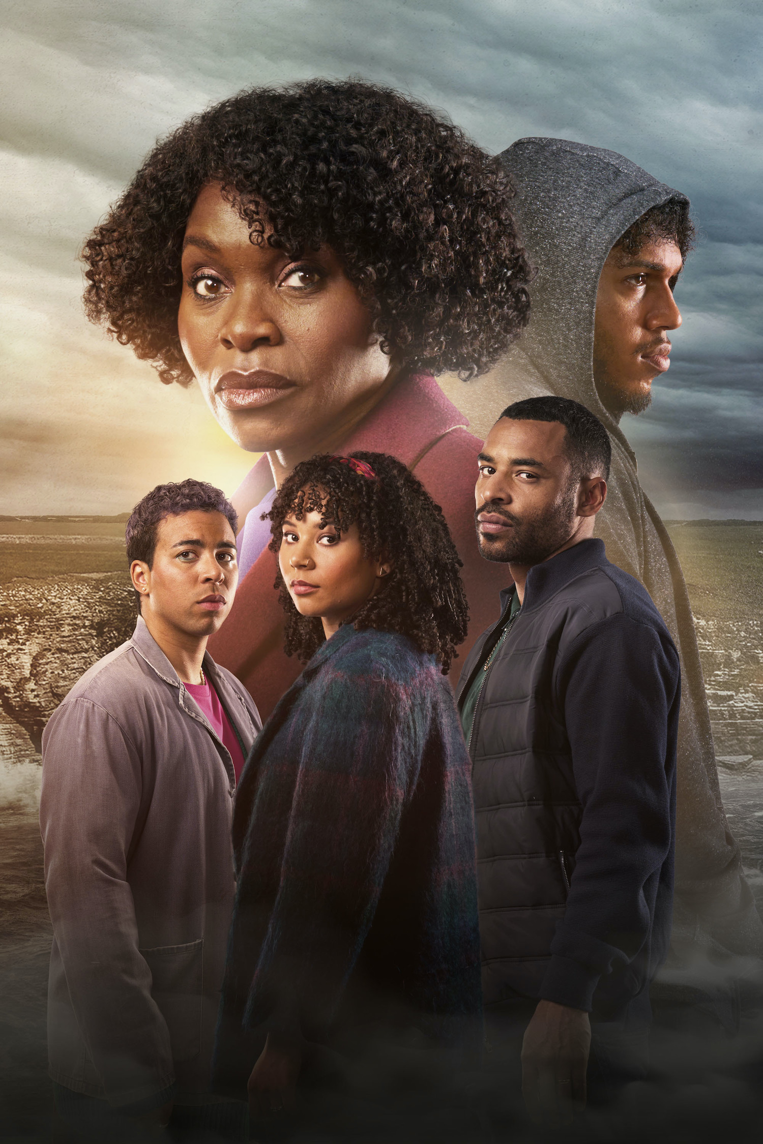 The Pact 2's Christine, Jamie, Megan, Will and Connor in front of the sea, all looking at the camera except Connor who is staring away from them