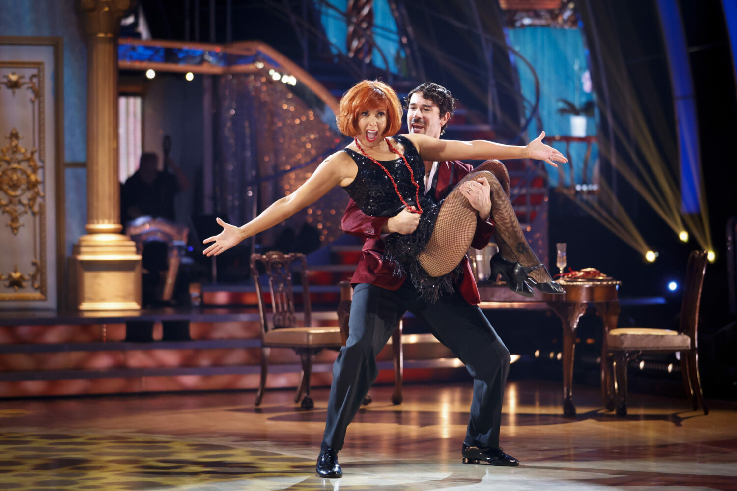 Kym Marsh is picked up by partner Graziano Di Prima on Strictly 