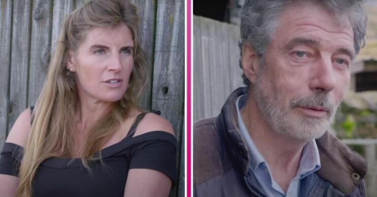 Amanda Owen looks to the side, while Clive Owen looks off camera