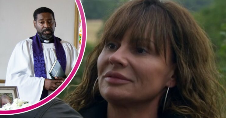 Chas smiling and Charles at Faith and Liv's funeral