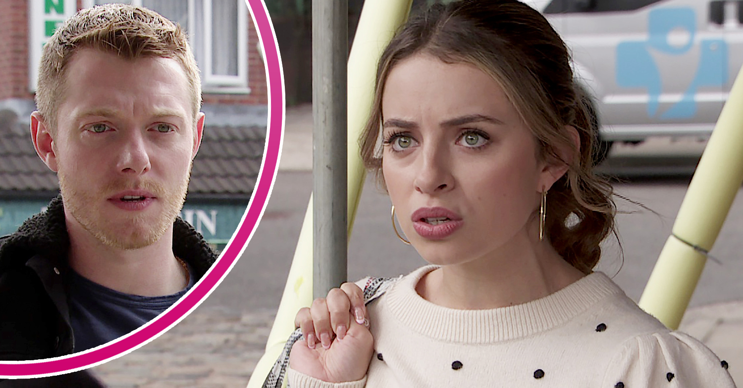 Coronation Street Daniel and Daisy looking shocked