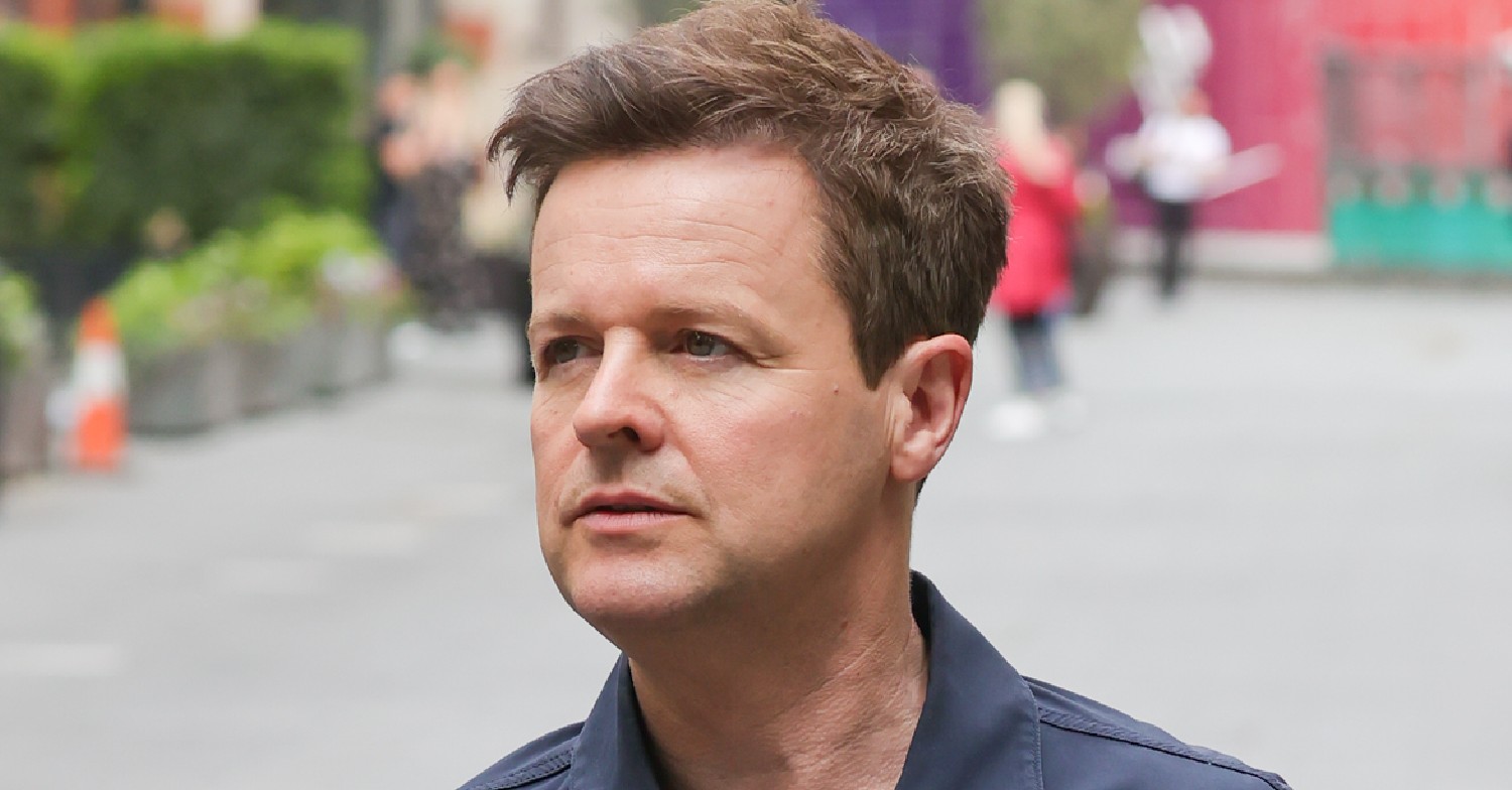 Dec Donnelly looking serious outside radio studios