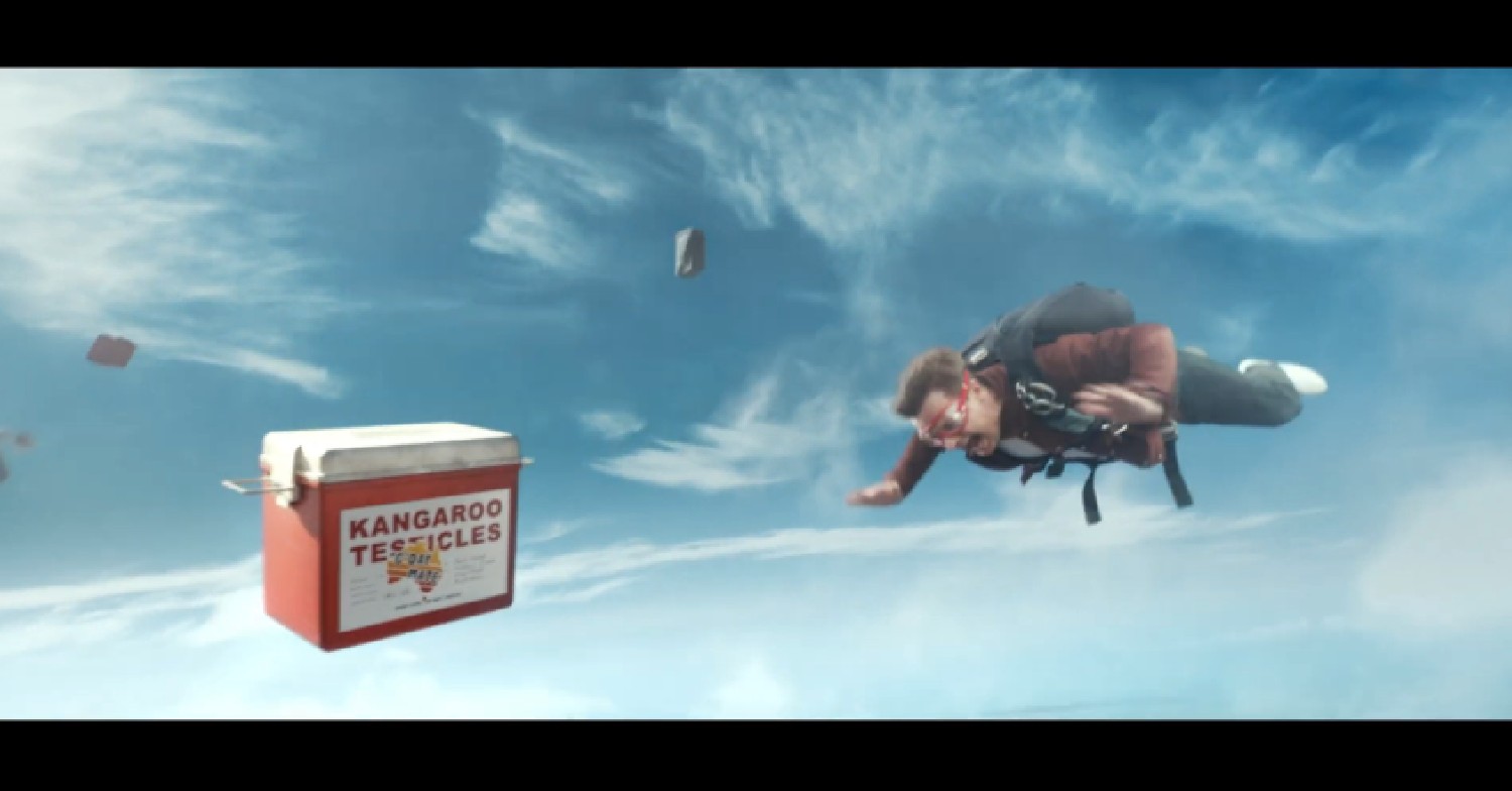 Dec Donnelly flying through air in I'm A Celebrity 2022 trailer