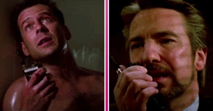 Die Hard starring Bruce Willis and Alan Rickman