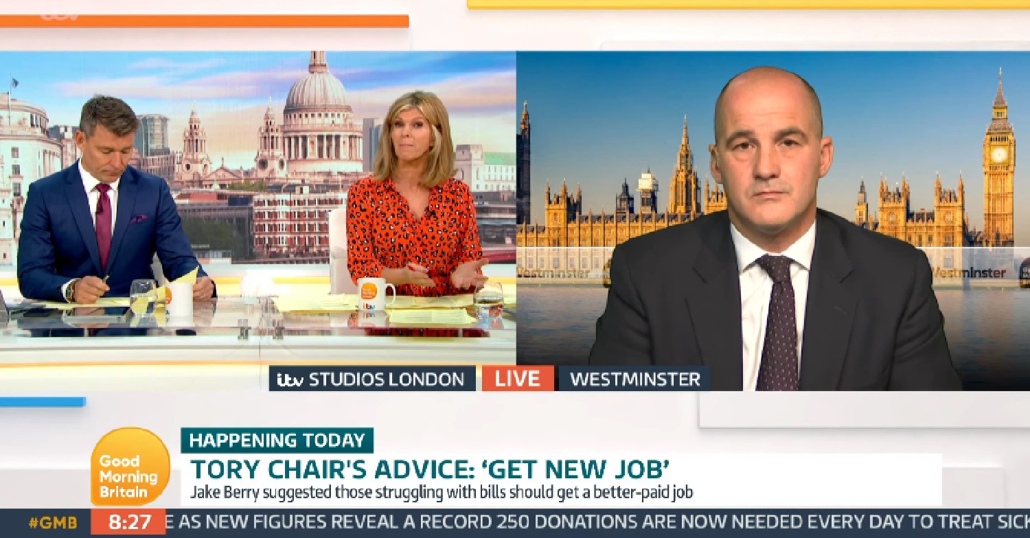 Jake Berry speaking to GMB hosts today