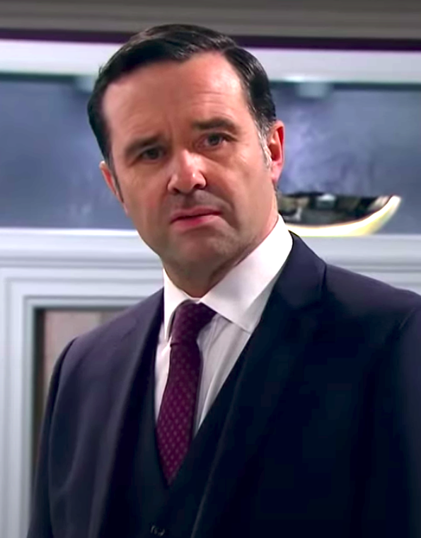 Graham Foster in a suit in Emmerdale