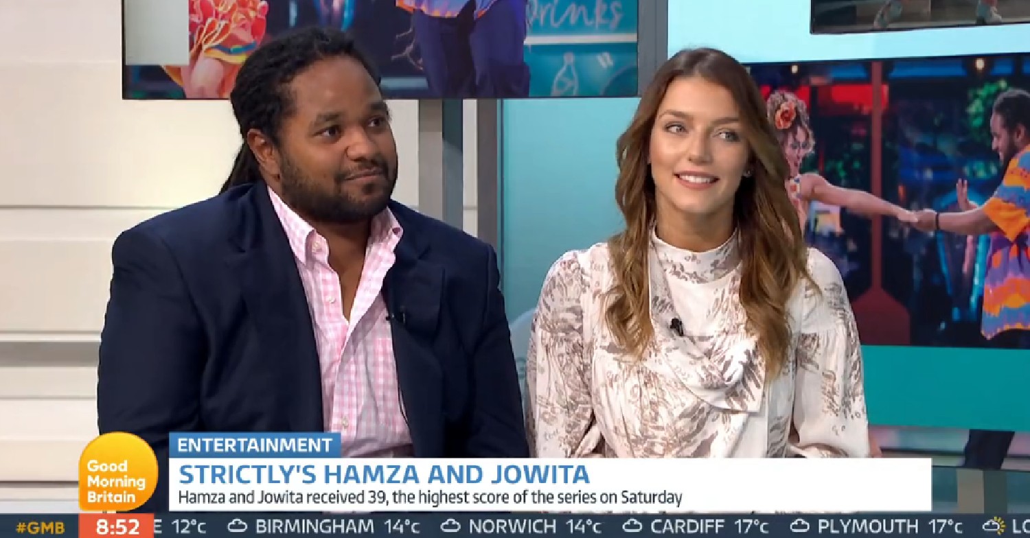 Strictly stars Hamza Yassin and Jowita on GMB today