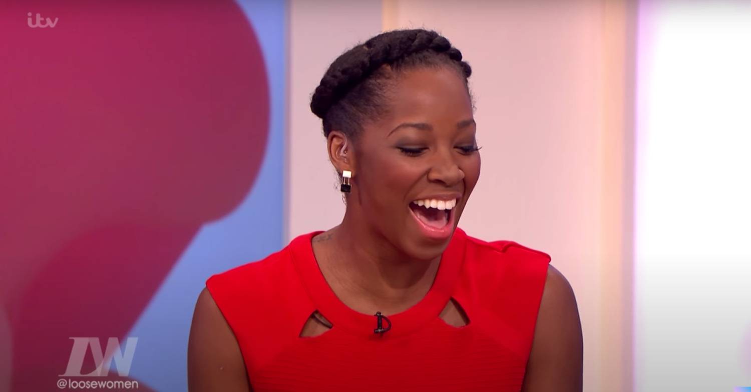 Jamelia laughing on Loose Women