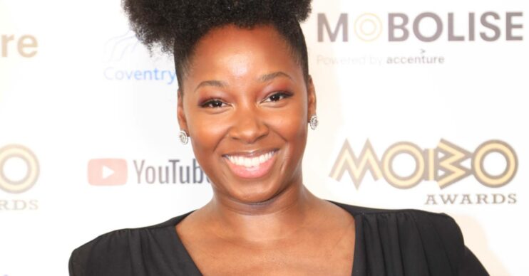 Jamelia smiles for the cameras