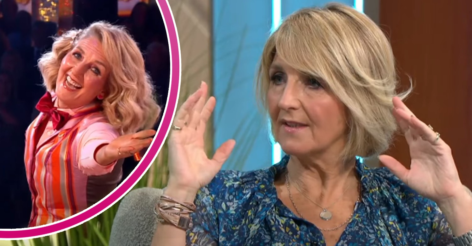 Kaye Adams dancing on Strictly and her on Lorraine