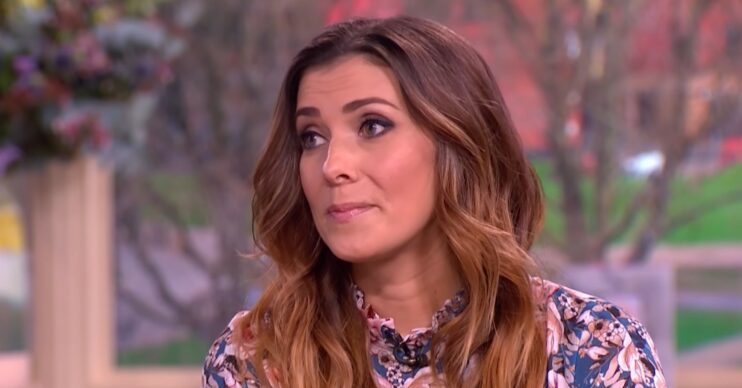 Kym Marsh looks serious on This Morning