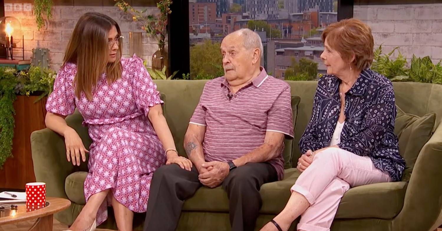 Kym Marsh and her dad Dave appear on Morning Live