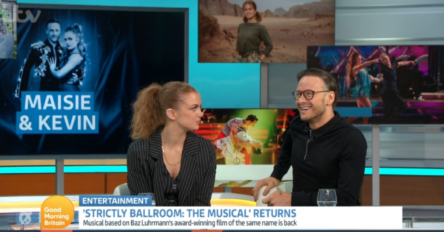 Maisie Smith and Kevin Clifton smiling on GMB today