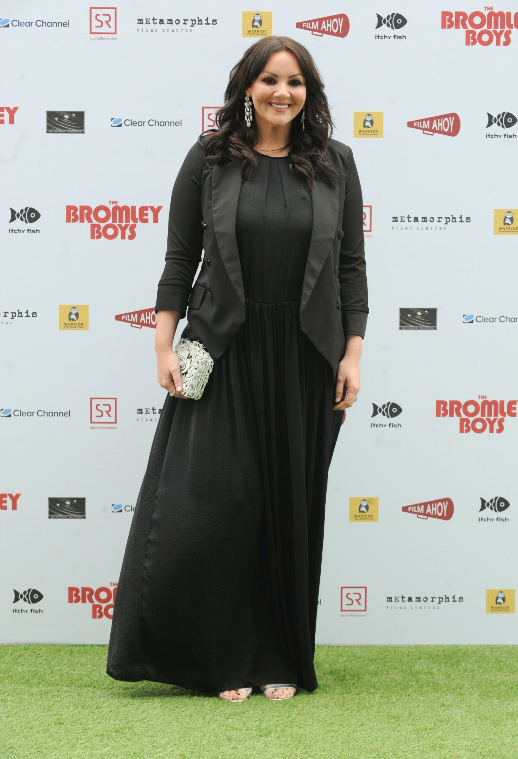 Martine McCutcheon smiling at The Bromley Boys Premiere