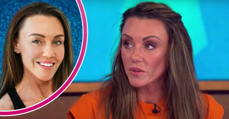 Michelle Heaton, soon to appear on Dancing On Ice, smiles in one image and looks concerned in another